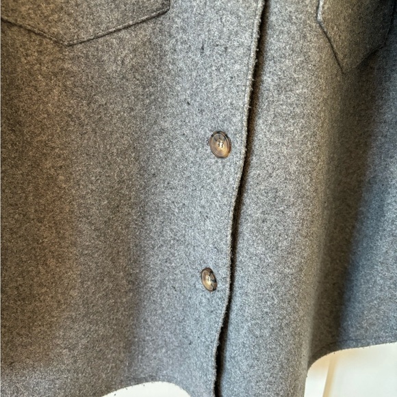 Love Tree Oversized Charcoal Gray Shacket size L Fall Winter Comfy Warm Cozy - Picture 7 of 8